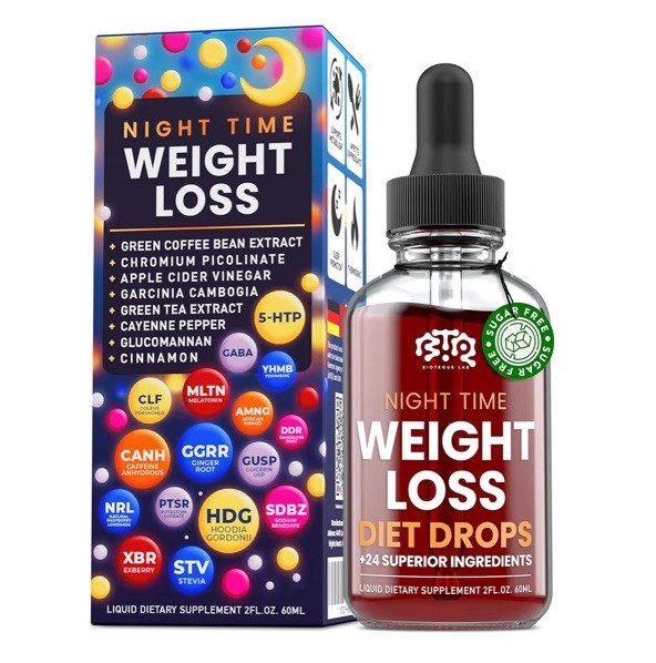 Night Time Weight Loss Diet Drops – Appetite Control, Fat Burner, Metabolism Boo