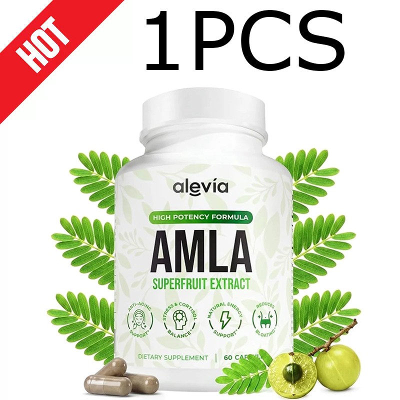 3X Alevia Organic Amla Capsules 1000mg Indian Gooseberry Antioxidant Supple 60c