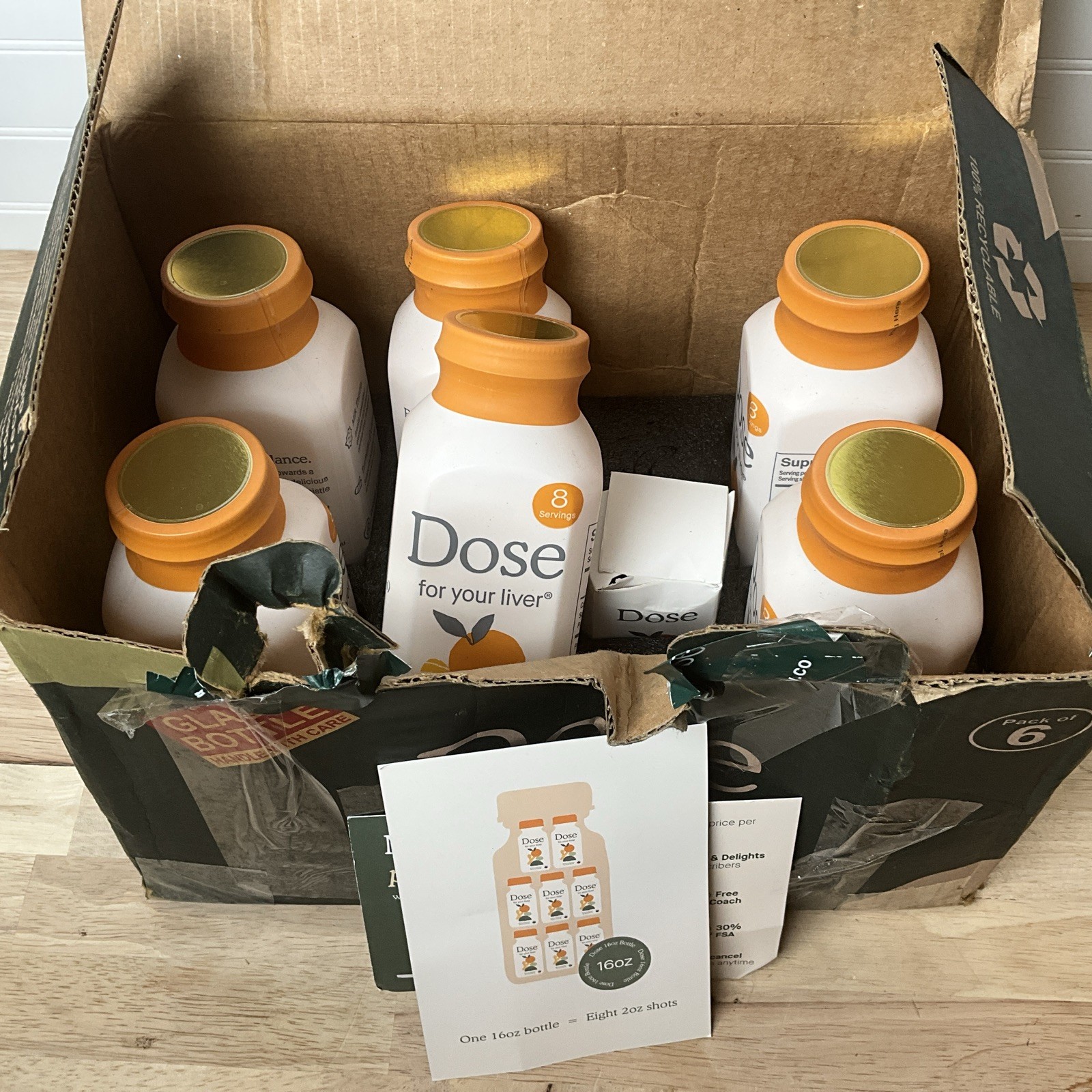 DOSE For Your Liver – Optimal Liver Function/Liver Cleanse 16oz x 6PACK NIB