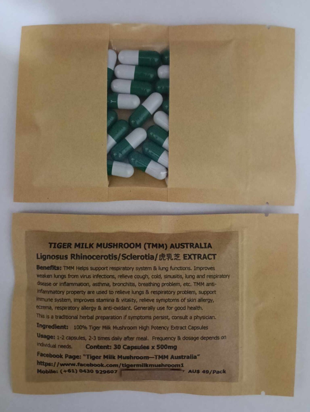 Lignosus Improve Respiratory Tiger Milk Mushroom Extract: 240 Capsules x 500mg