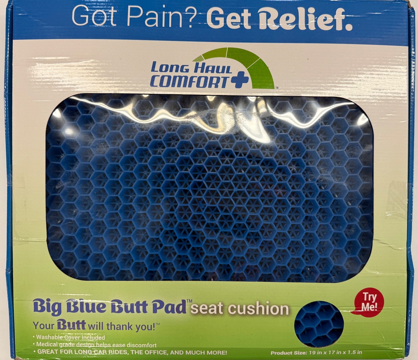 Long Haul Comfort Seat Cushion 19in X 17in X 1.5in (BPAD322)