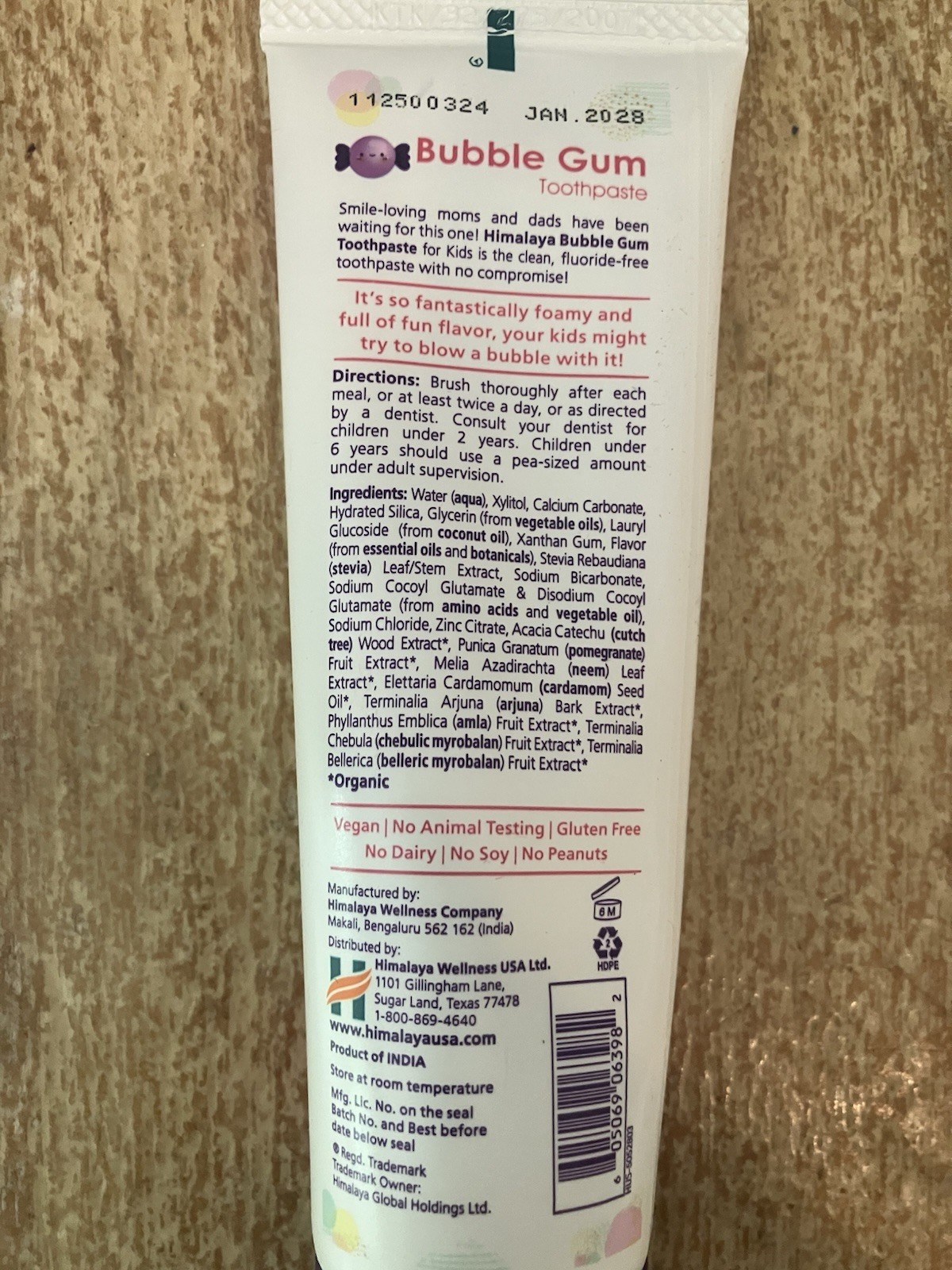 Himalaya Botanique Kids Toothpaste – Bubble Gum & Orange Flavors (6 Pack)