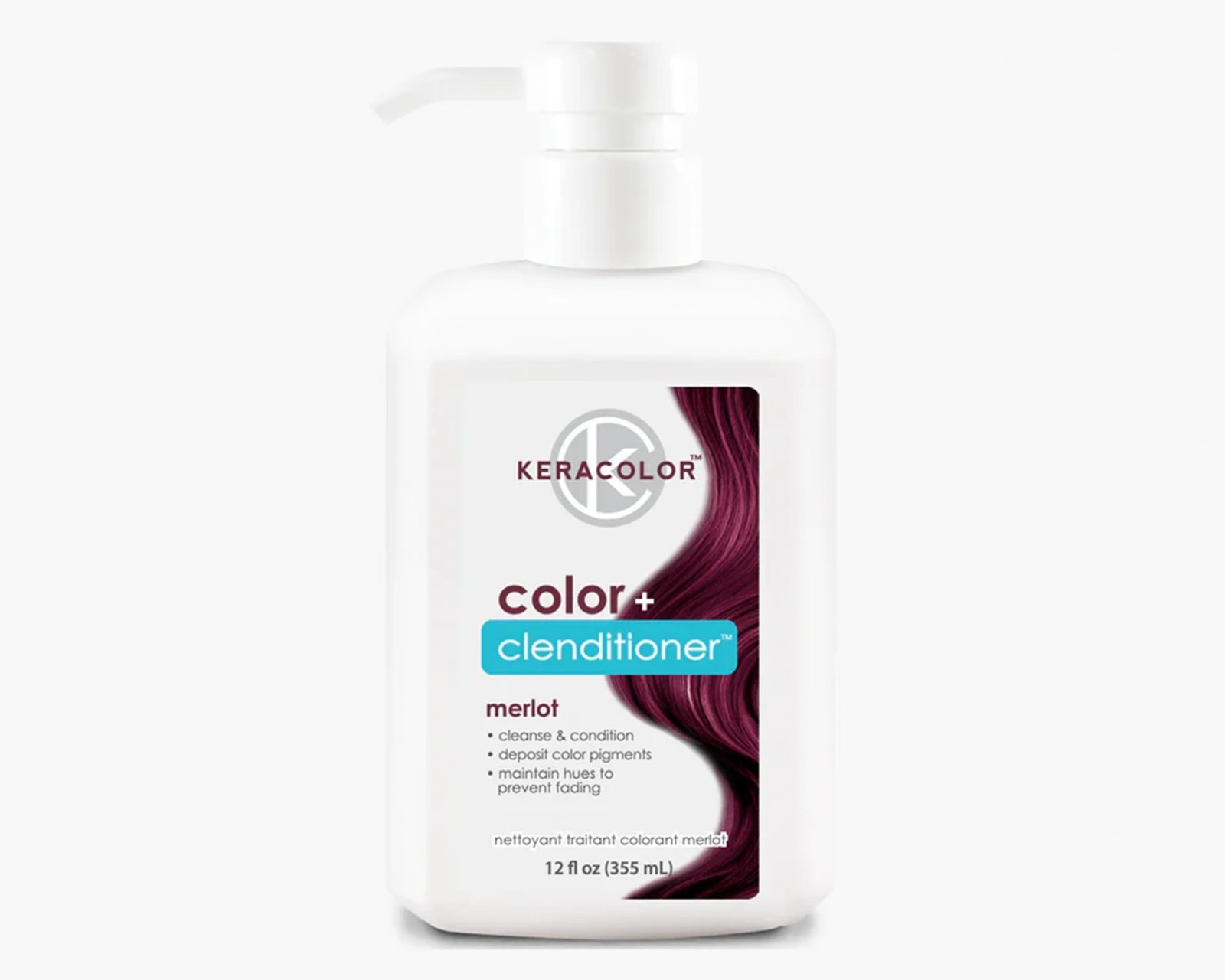 Keracolor Color + Clenditioner -Semi-permanent hair dye- Merlot – 12oz