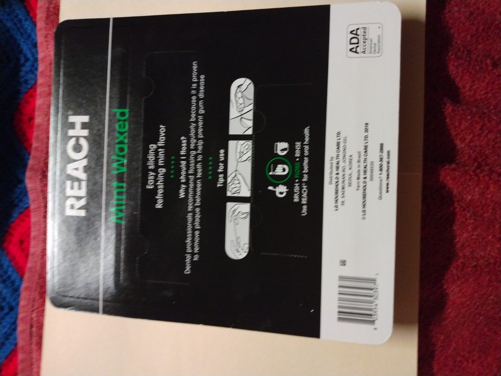REACH MINT WAXED FLOSS REFRESHING MINT, 5 PK – 100 yards each