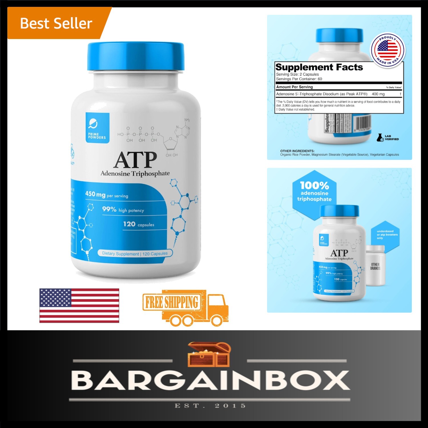 ATP Capsules – 120 Count, Clinically Validated for Endurance & Stamina