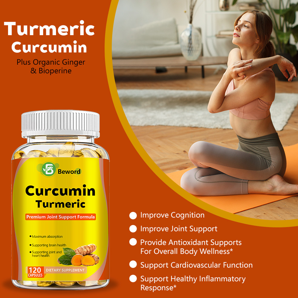 Turmeric Curcumin Highest Potency 95% 1950mg with BioPerine Black Pepper Extract