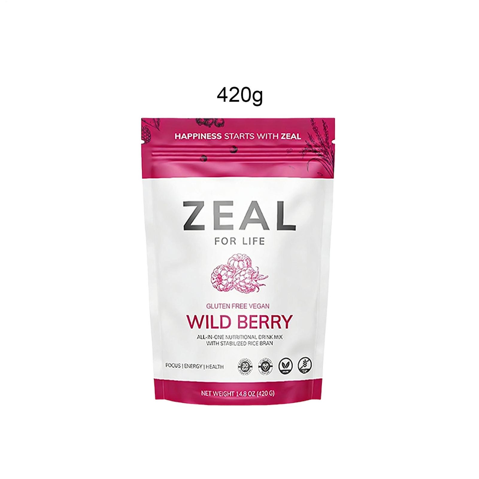 Zurvita Zeal For Life – 30-Day Wellness Bag (Wild Berry Flavor) – 420g FRESH