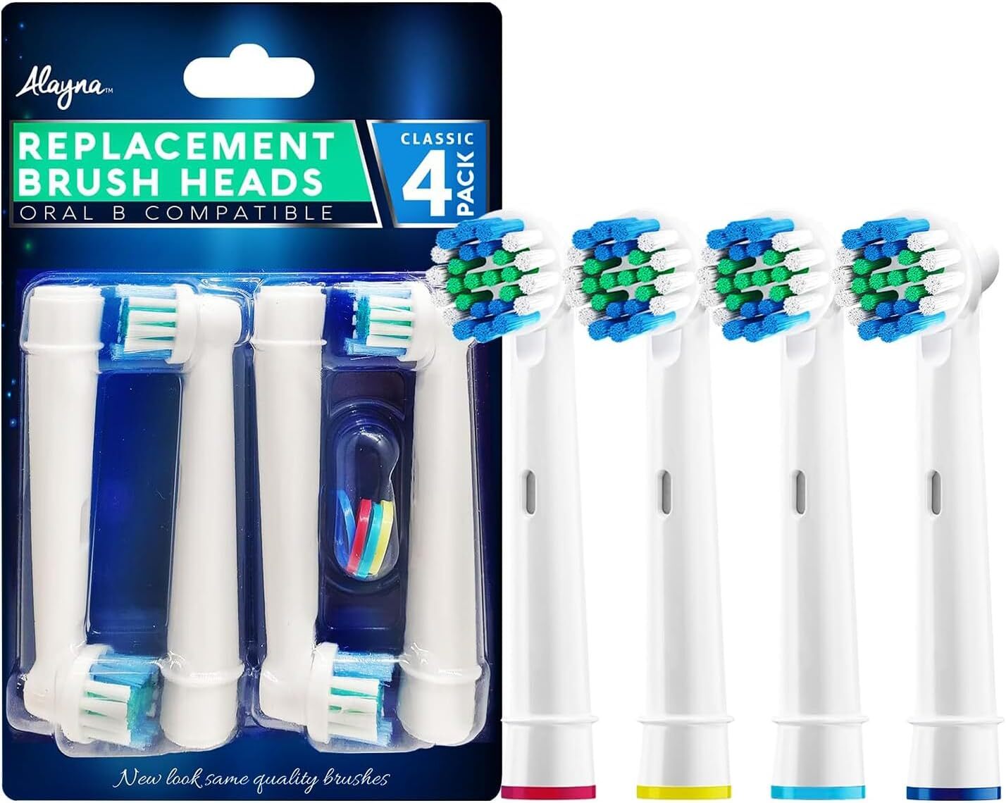 Alayna Replacement Toothbrush Heads Compatible with Oral B Precision Clean 20 Pk
