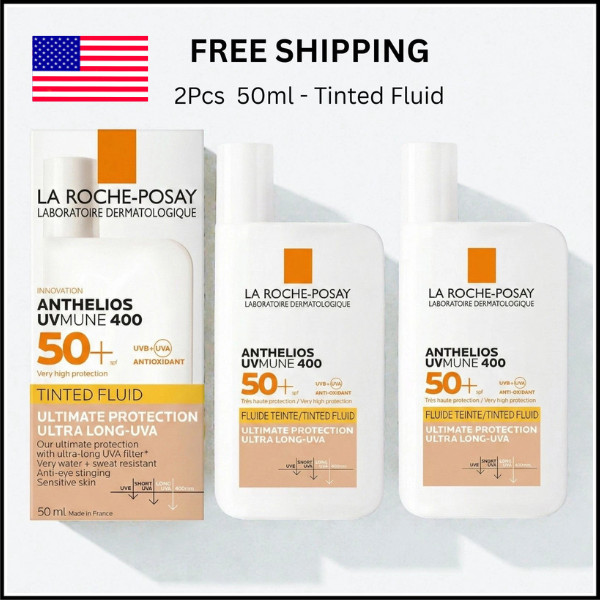 2pcs La Roche-Posay Anthelios UVmune 400 Tinted Fluid SPF50+ 50ml