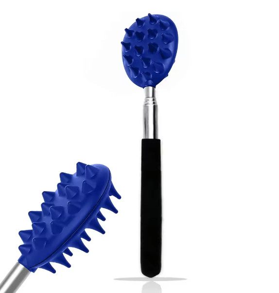 Extendable Cactus Back Scratcher with Spikes, Retractable One-Hand Itch Stick