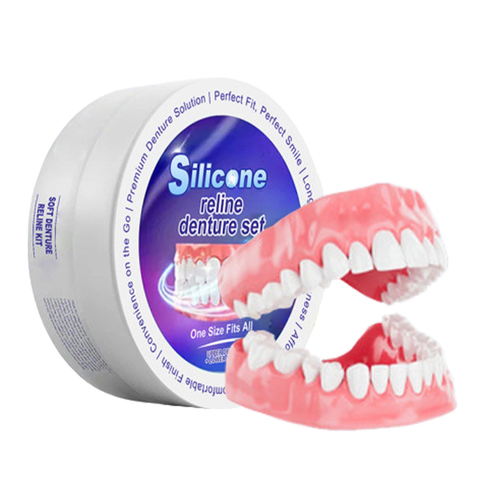 Soft Silicone Temporary Denture Kit Instant Fake Teeth Veneers for Men Women