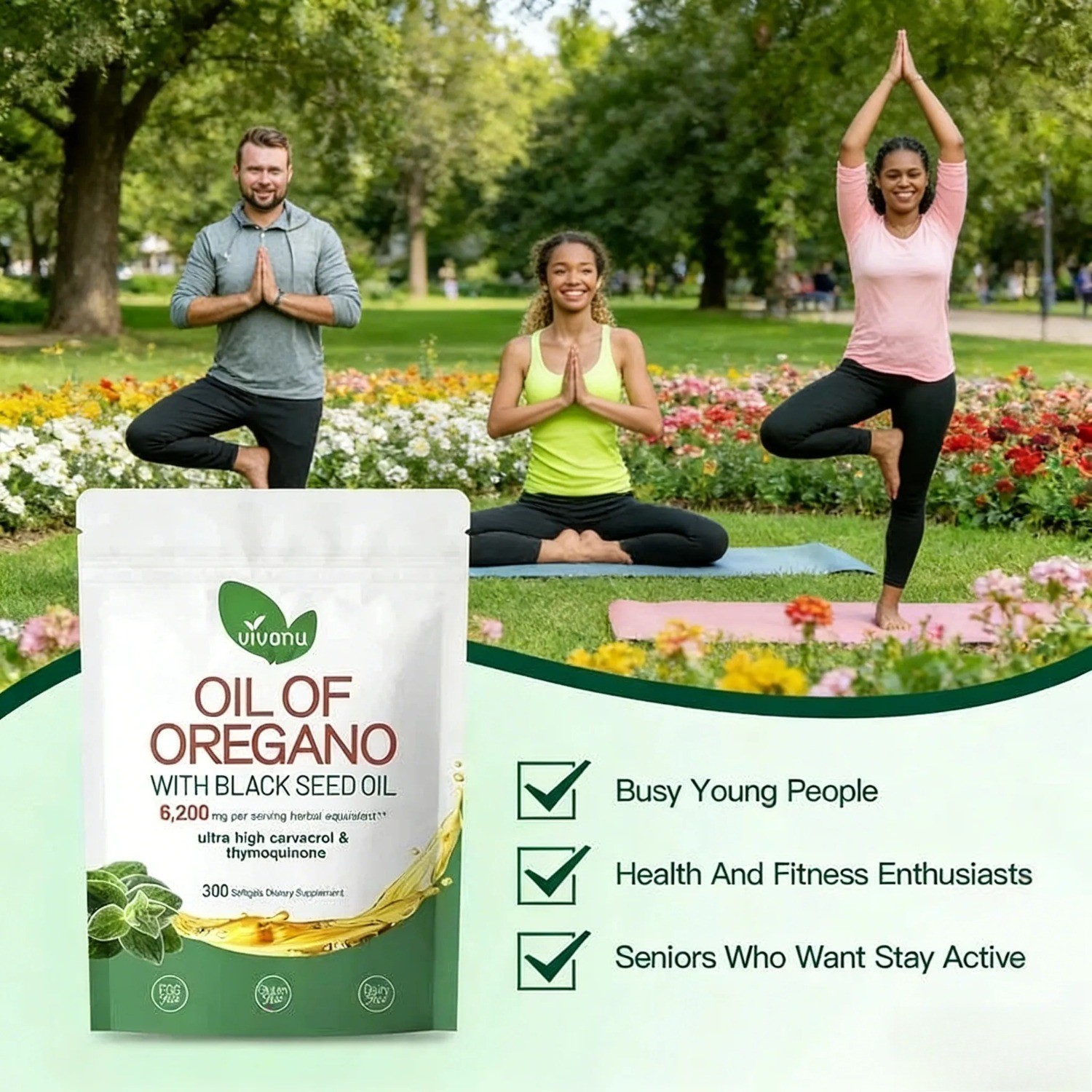 NEW 2PCS Oregano Oil 6200mg with Black Seed Oil.Immune Boosting Capsules