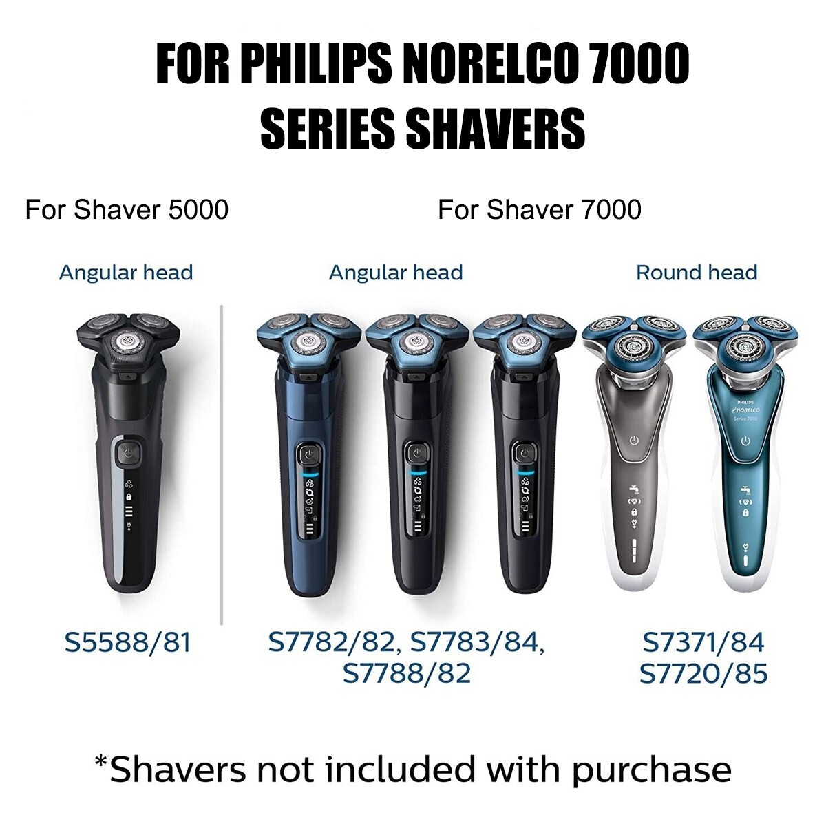 6Pack SH71 Replacement Heads for Philips Norelco Series 7000 Shavers Blades