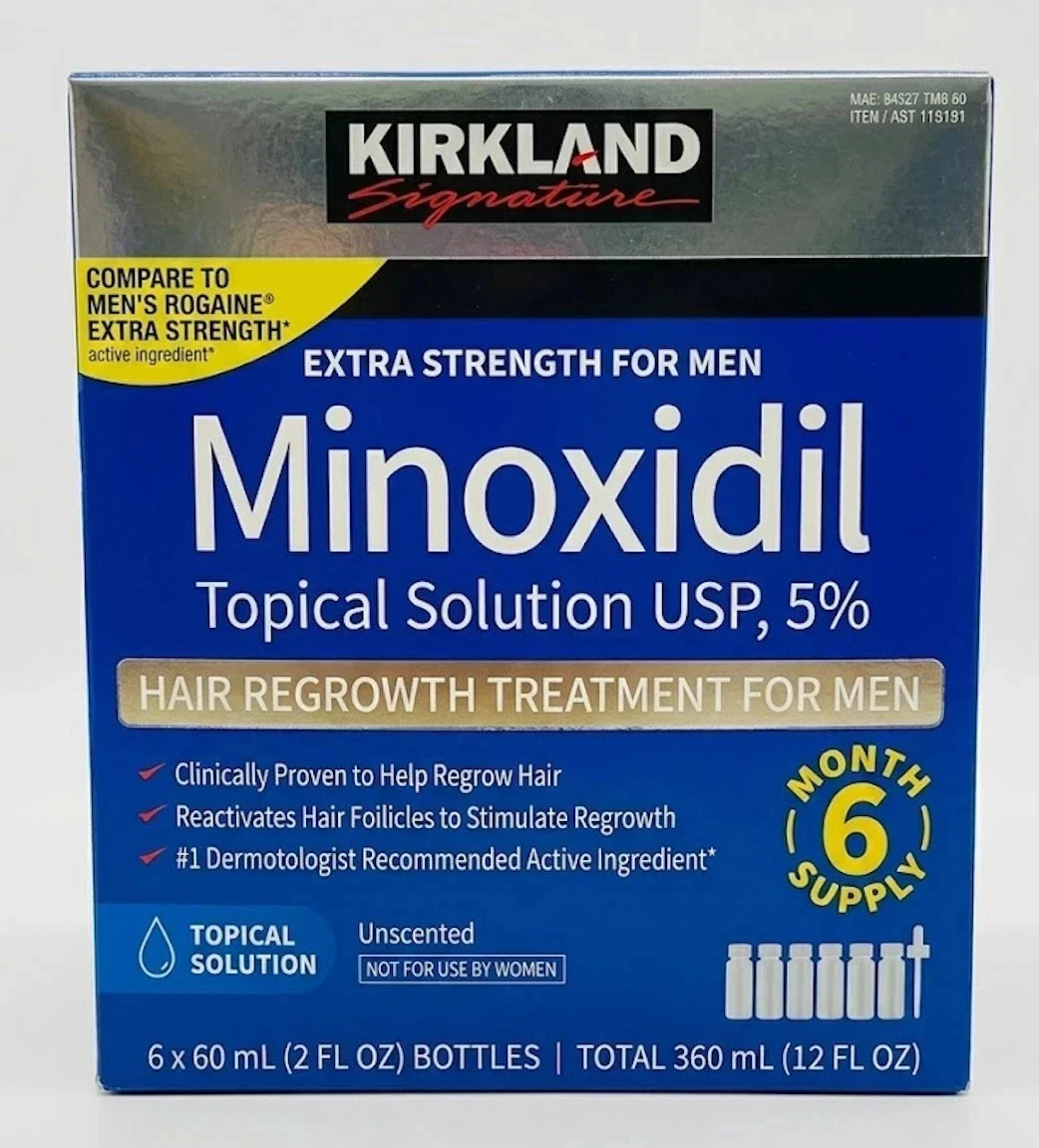 Kirkland Minoxidil 5% Extra Strength Men 6 Month Supply Hair Regrowth