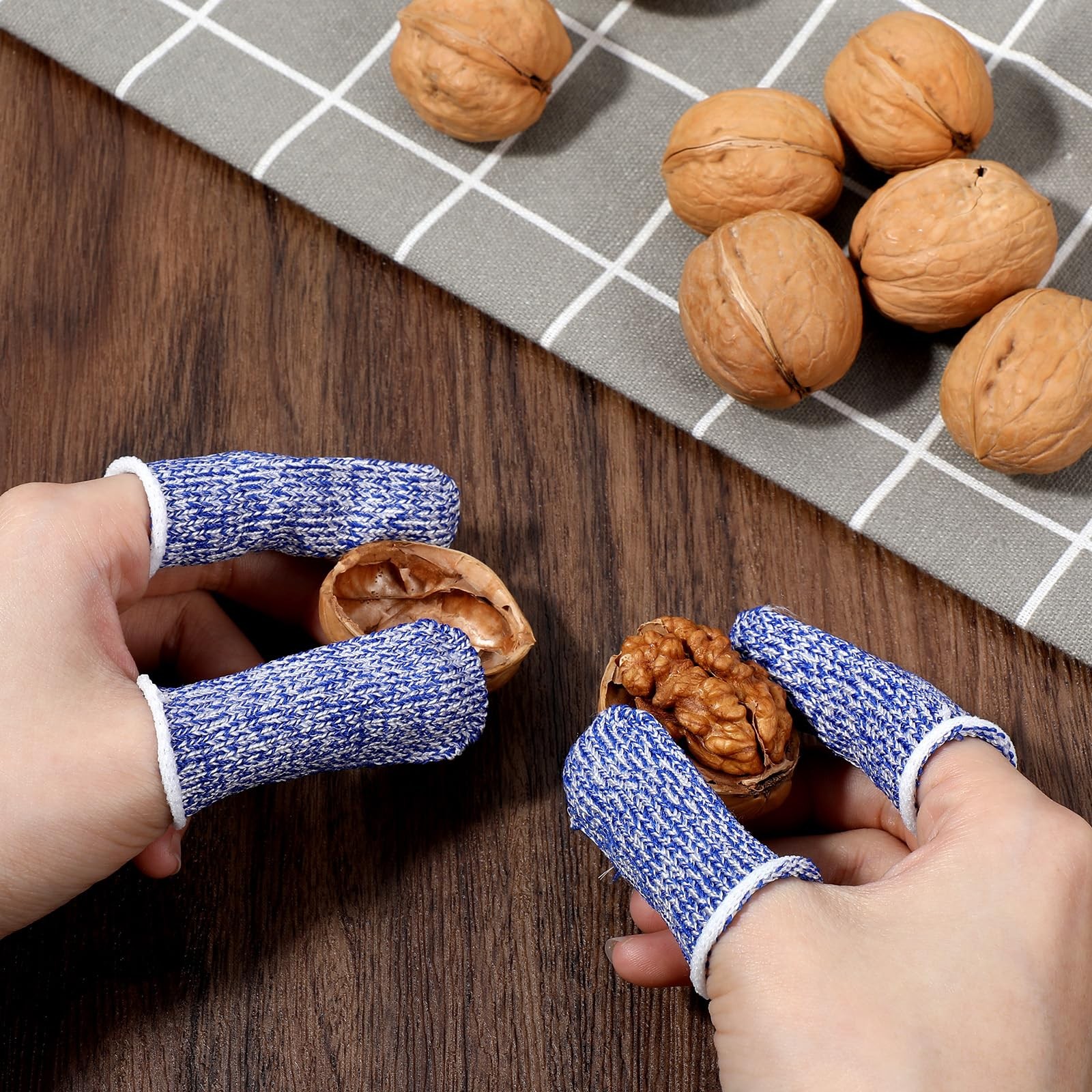 24PCS Finger Cut Resistant Protector Gloves Cots Breathable Reusable Durable