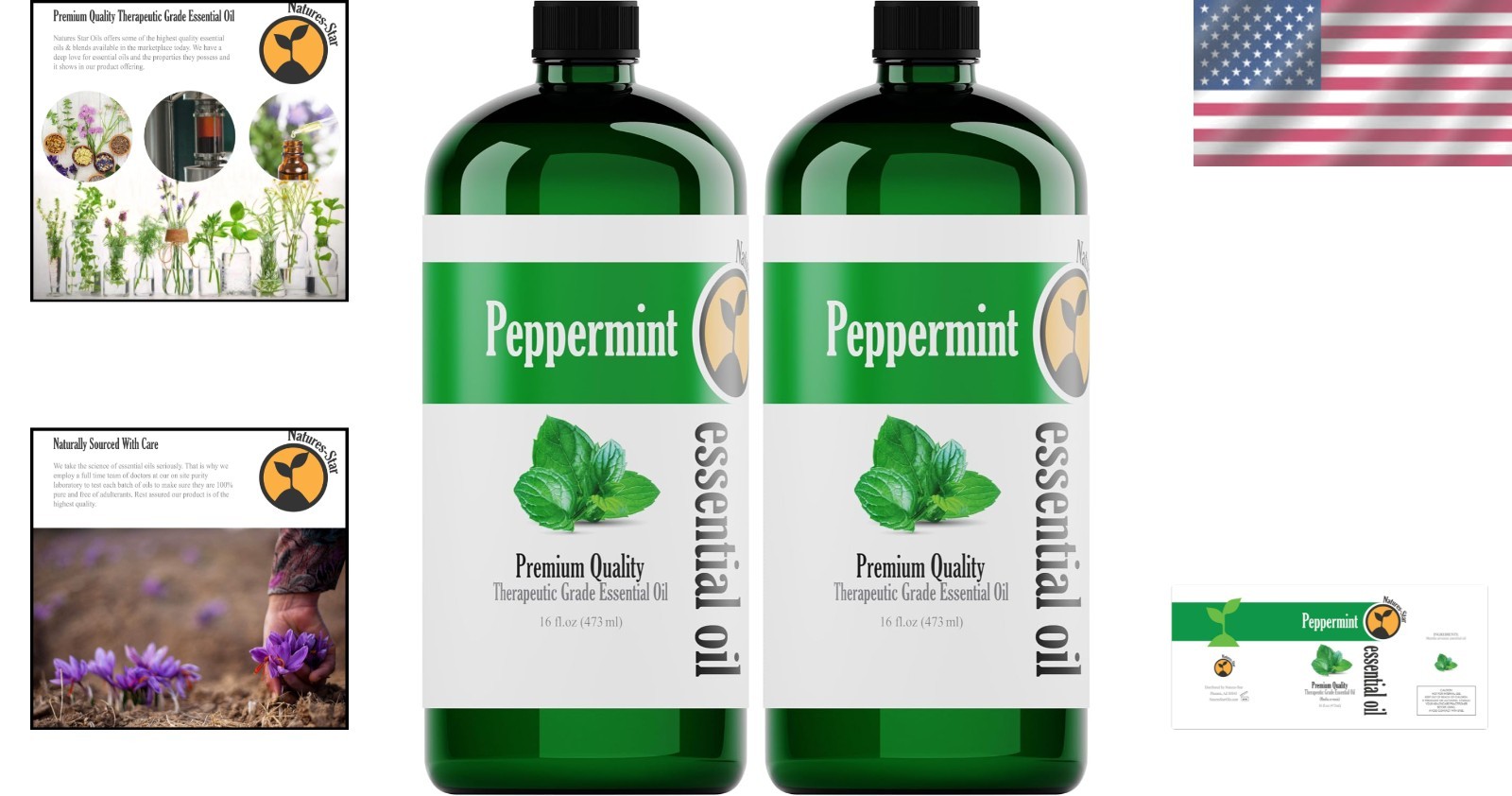 32oz Peppermint Essential Oil 2-Pack – Therapeutic Grade