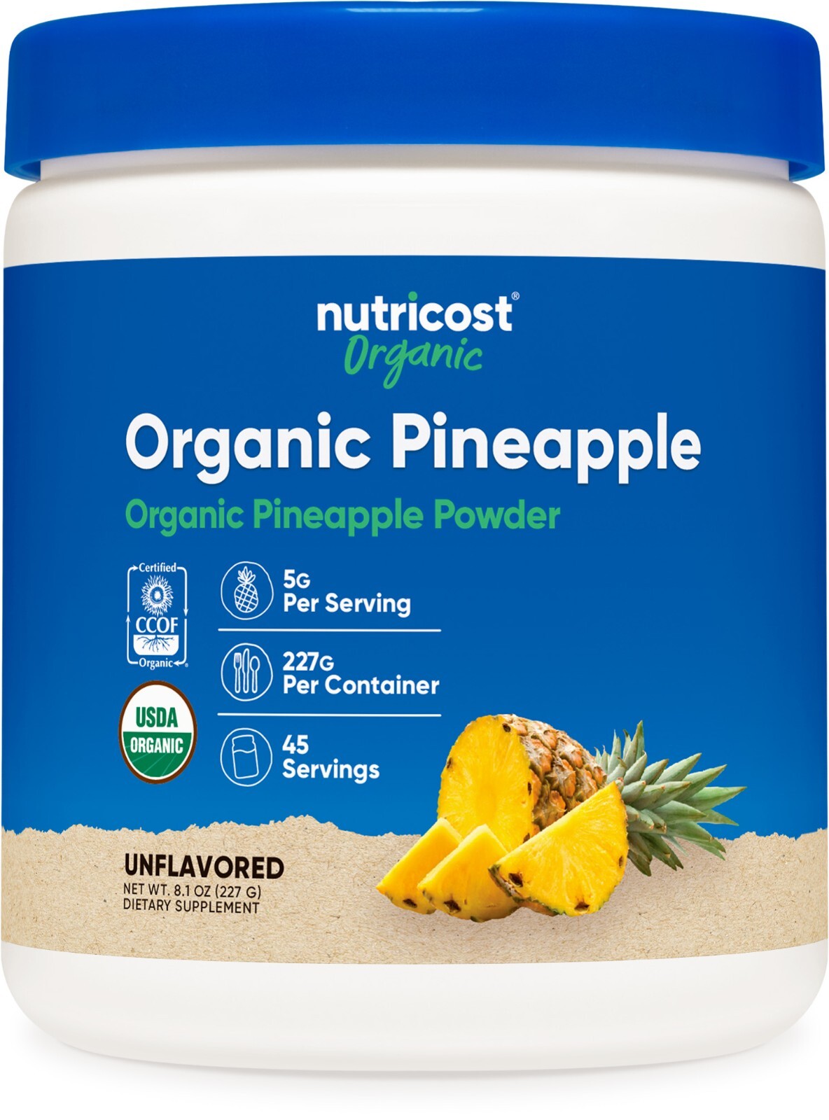Nutricost Organic Pineapple Powder (8 OZ) – Non-GMO and Gluten Free