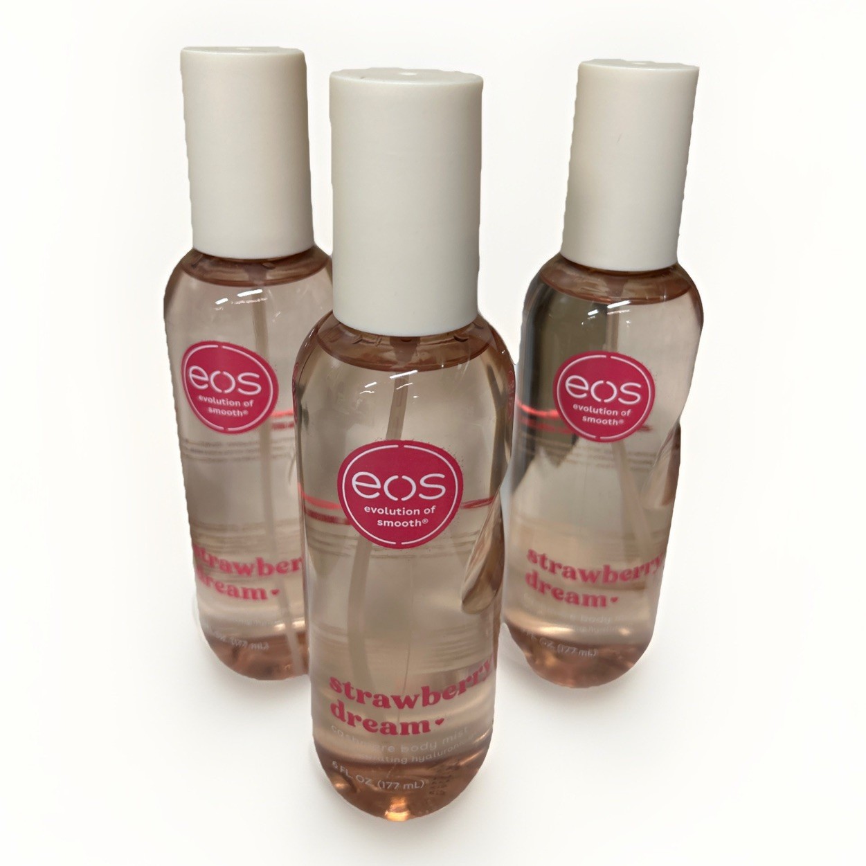 EOS Body Mist, Strawberry Dream Cashmere /Body Spray for Women (3) Pack