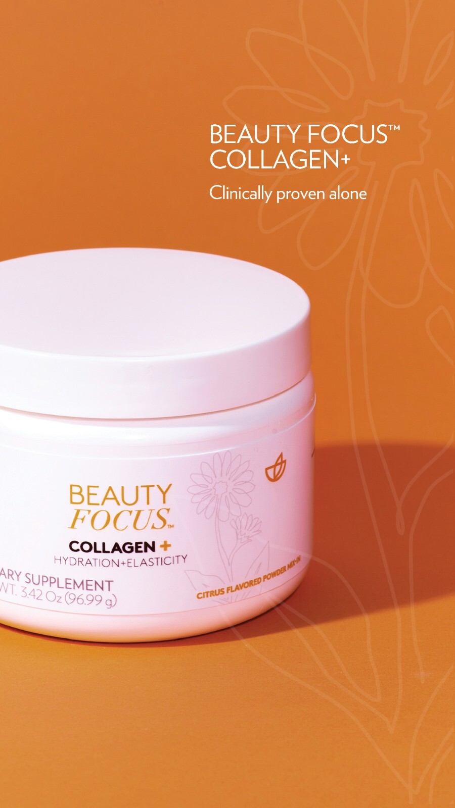 Nu Skin NuSkin Powder Mix-In Beauty Focus Collagen+ Citrus Flavor Exp 06/2026