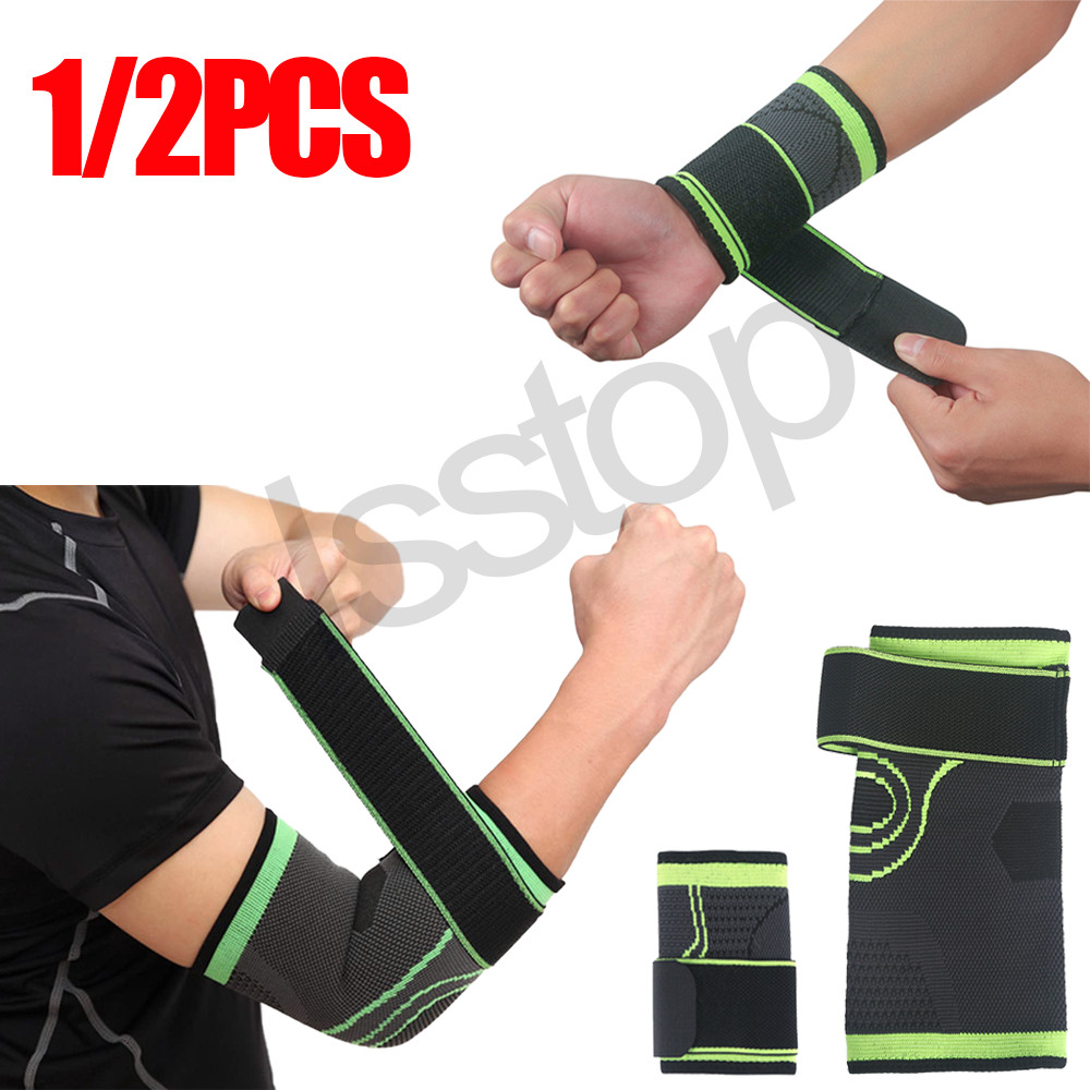 Elbow Sleeve Brace Wrap Wrist Band Brace Adjustable Support For Arthritis Pain