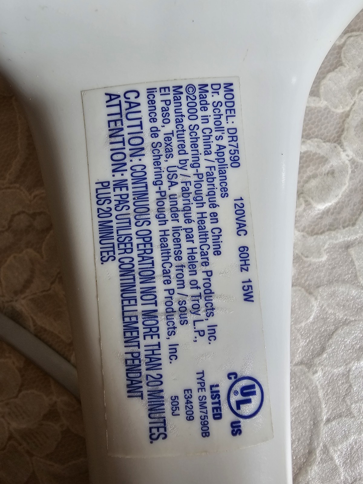 Dr Scholls Pulsating Percussion Massager Variable Speed DR7590 Massage Relief