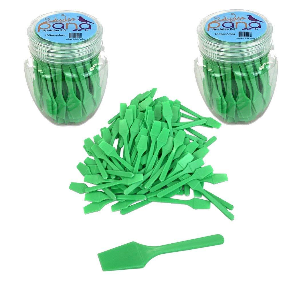 2 Can Pana 2.5″ Green Mini Plastic Makeup Cosmetic Facial Mask Spatula Scoop