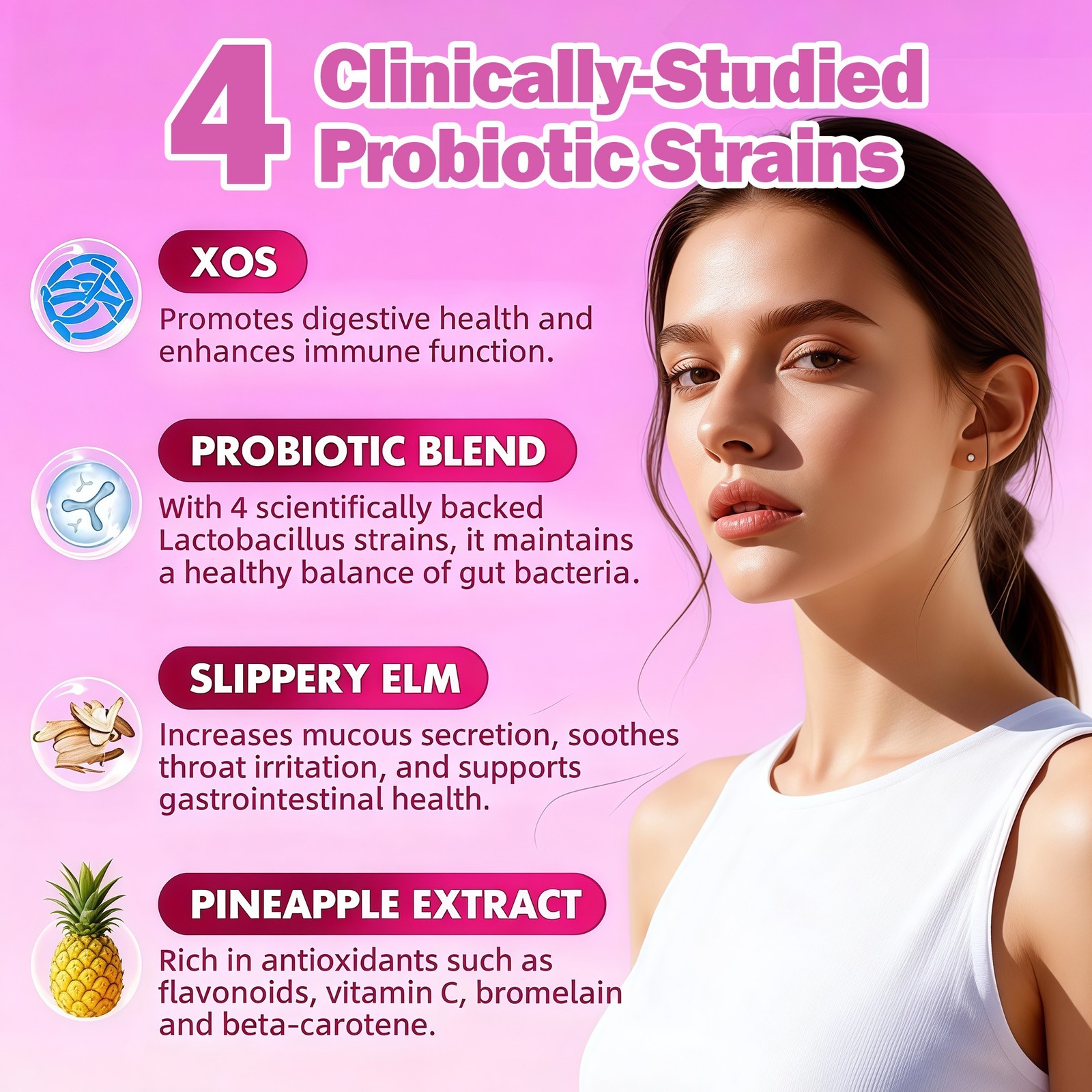 Probiotic 60 Gummies – Women’s Health, Vaginal Health, Balances Vaginal PHO