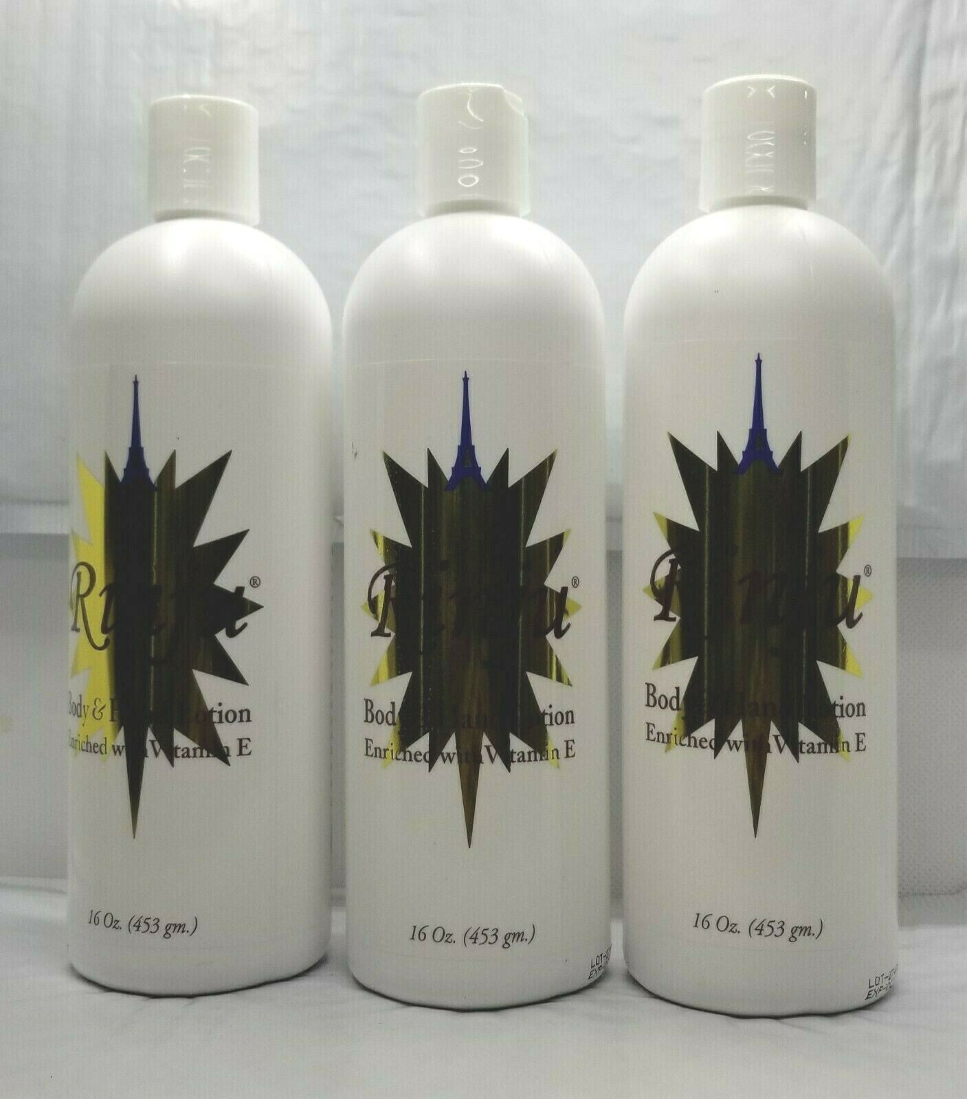 Pack of 3 RINJU Body and Hand Lotion Enriched with Vitamin-E, 16 0Z. EACH