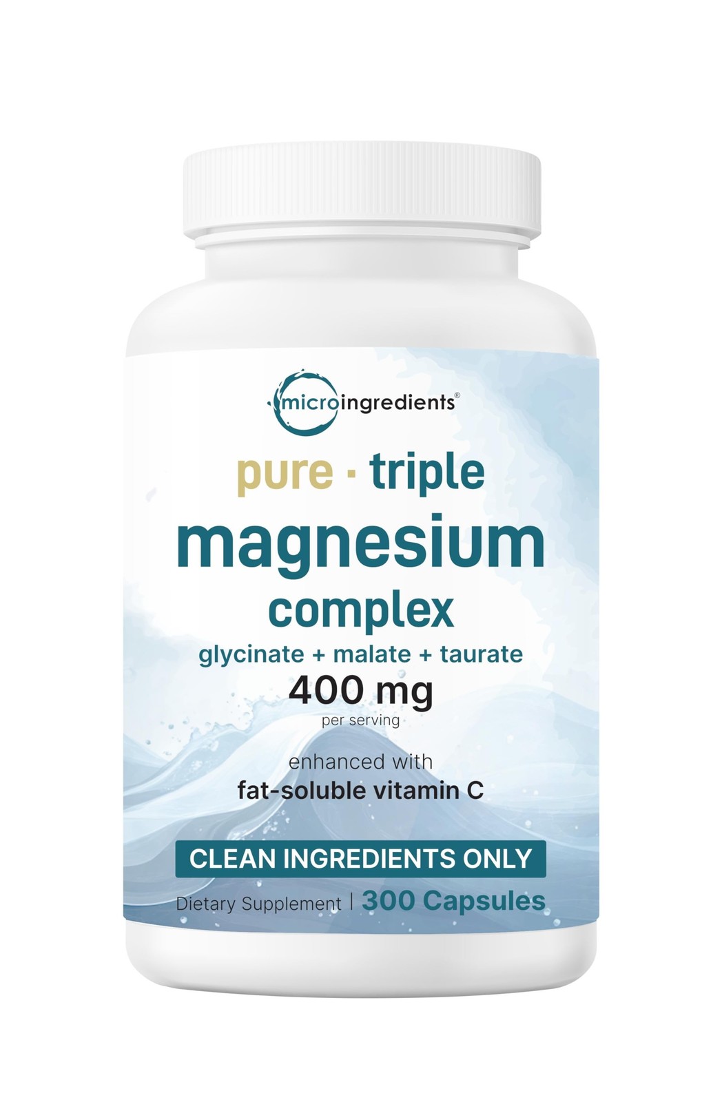 Micro Ingredients Pure Magnesium Complex, 300 Capsules | Triple Magnesium Gly…