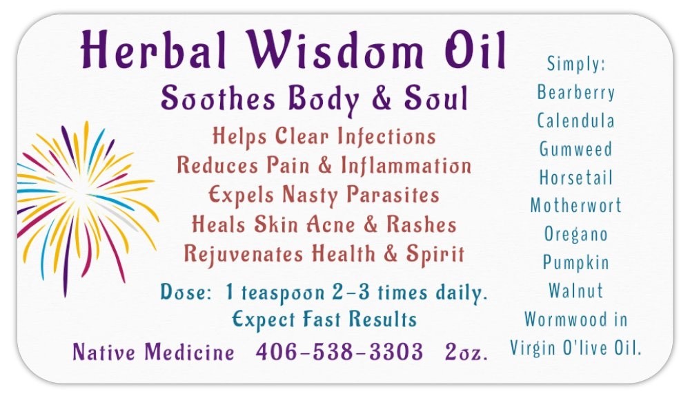 Herbal Wisdom Oil-Extra Strong Remedy for Tough Problems Natural & Effective 2oz