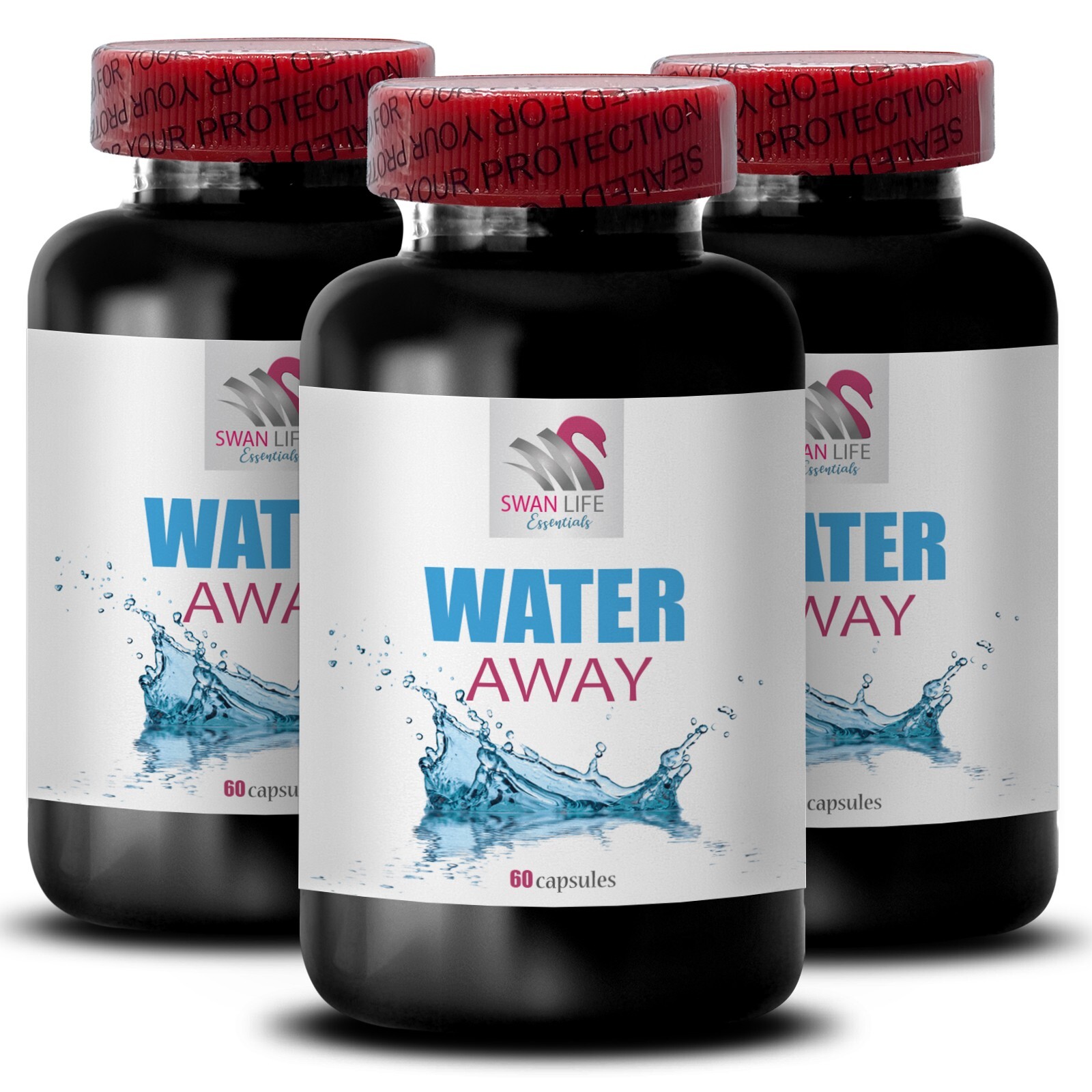 Light Flow – WATER PILLS – Balanced Release 3 Bottles 180 Capsules