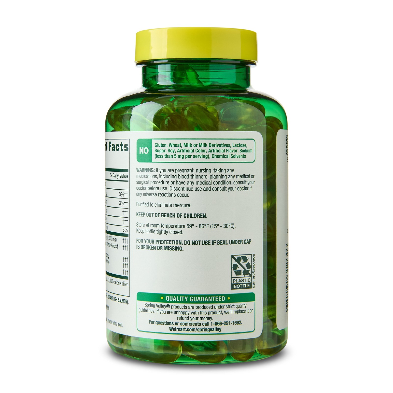 Heart-Healthy Norwegian Salmon Oil Softgels, 1000mg, 120 Count