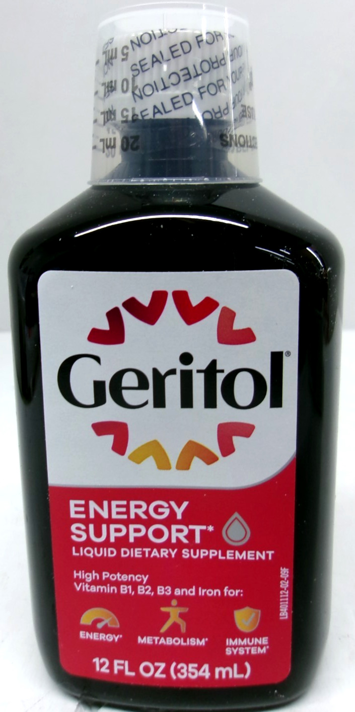 Geritol Energy Support Liquid Dietary Supplement, 12fl oz