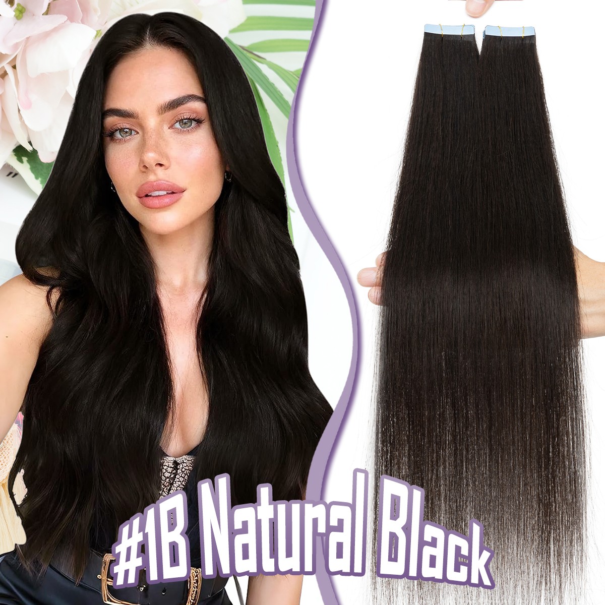 200G=80PCS Tape In Russian Remy Human Hair Extensions 100% Thick Weft Full Head