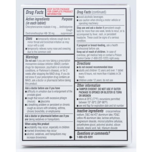 Quality Choice Cough & Cold For High Blood Pressure, 24 Tablets