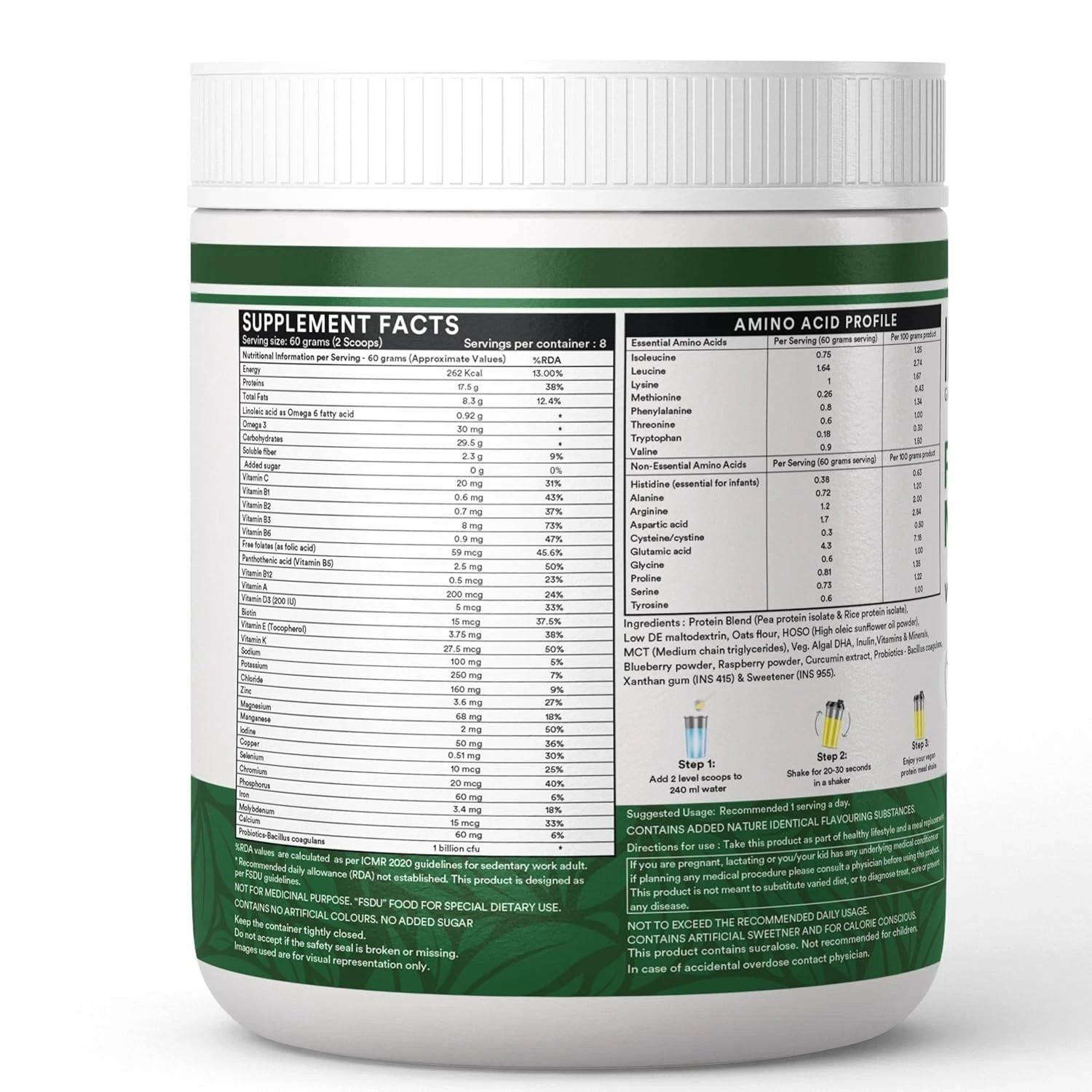 INLIFE Plant Based Meal Replacement Shake 500g (Mango)