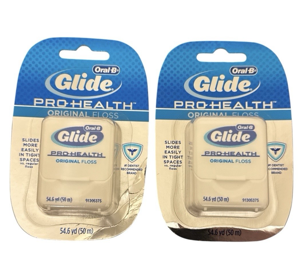 Oral-B Glide PRO HEALTH Dental Floss ORIGINAL OLD Version 54.6 yd New 2 Pack