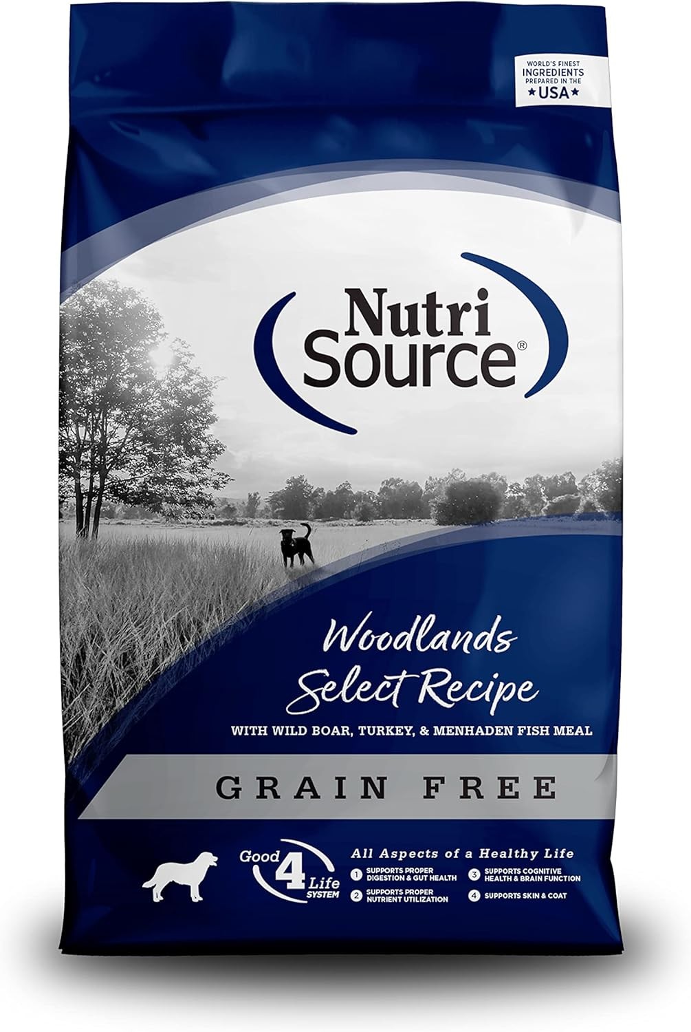 NutriSource Woodland Select Grain Free Dry Dog Food,Boar,Turkey and Menhaden Fis