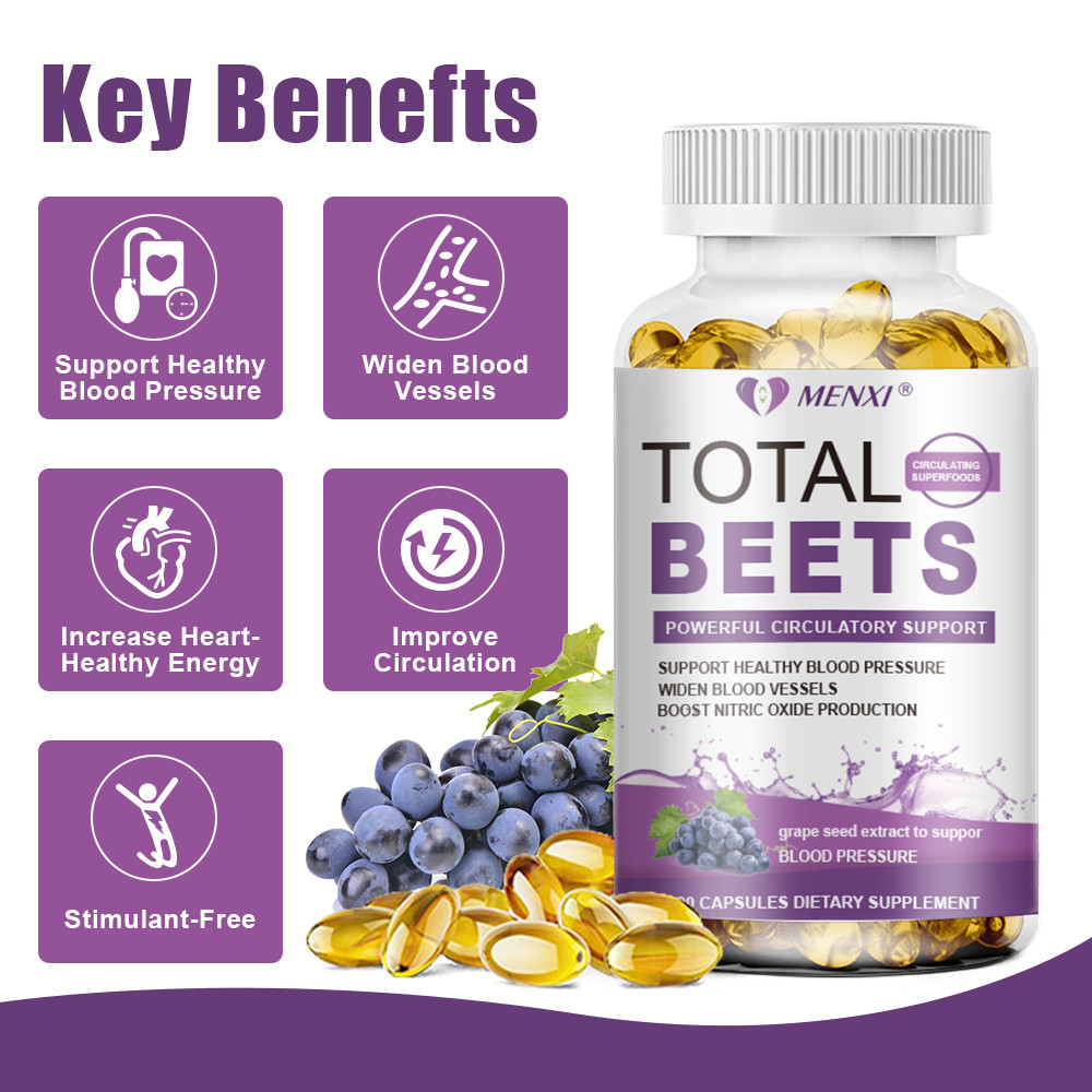 Total Beets Circulation Superfood Beet Root with Blood Pressure Support 240Pcs