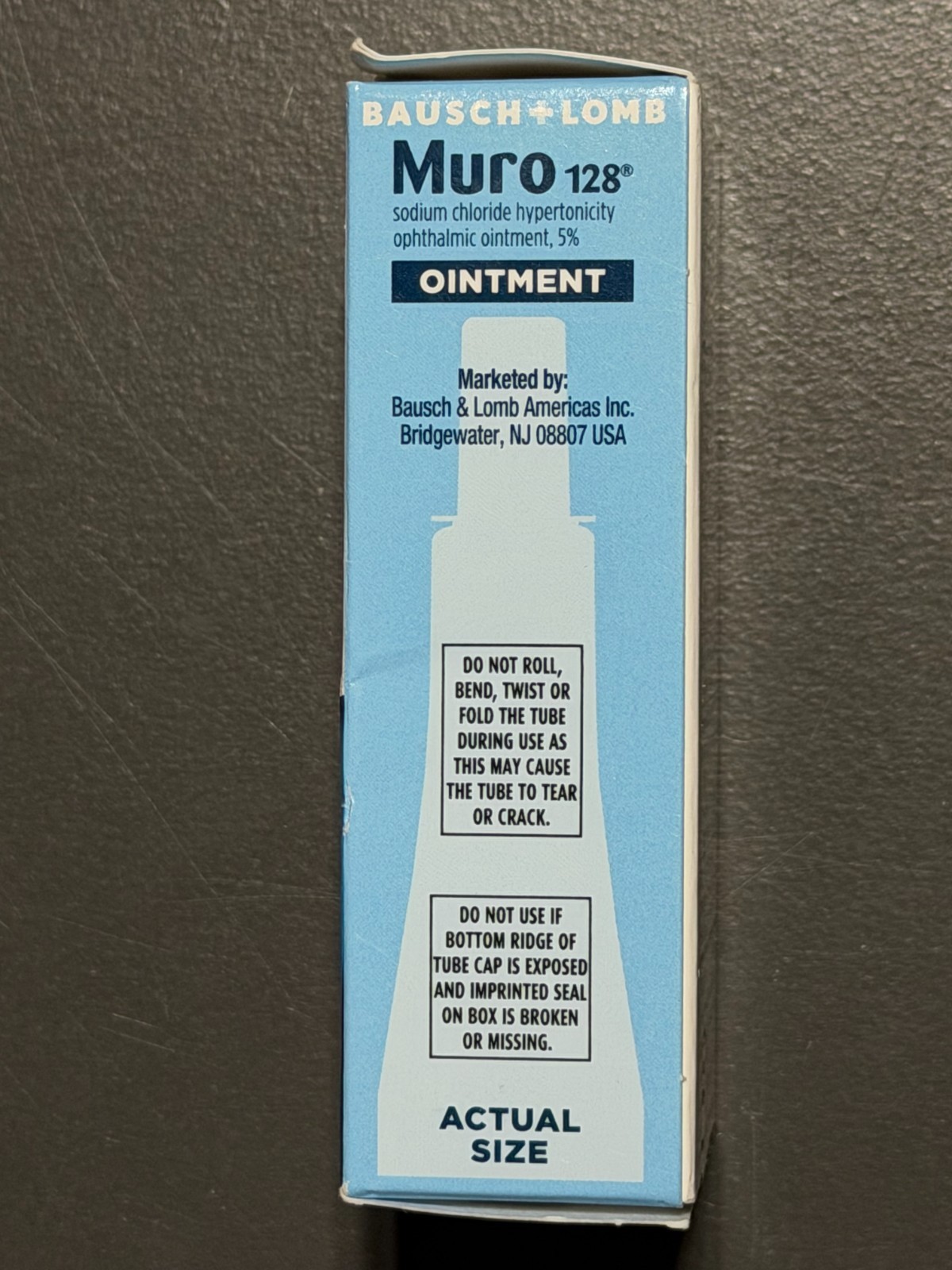 Two Boxes Bausch & Lomb MURO 128 Ointment 5 1/8 Oz Expiration Date April 2027
