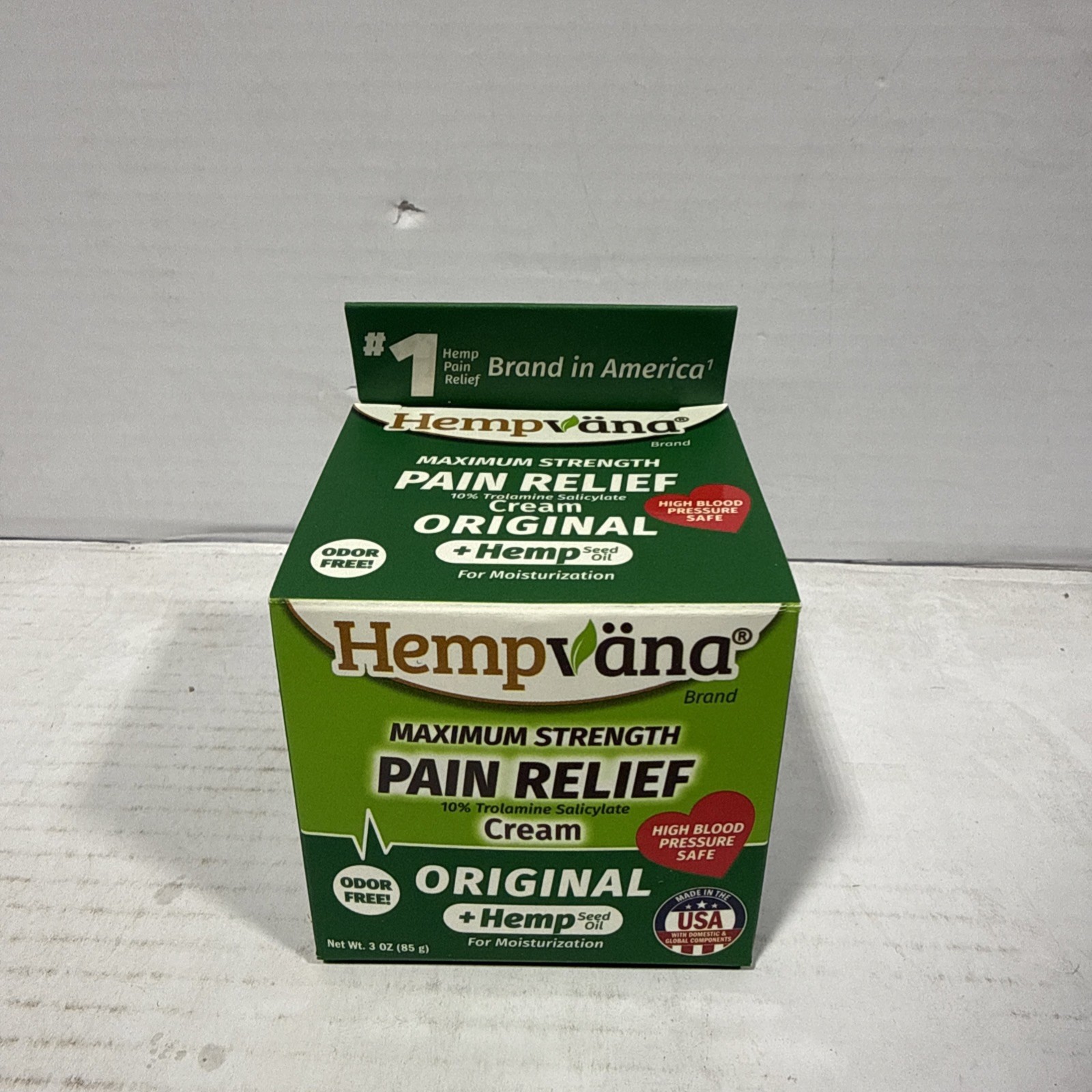 Hempvana Maximum Strength Pain Relief Cream Original Hemp Seed Oil 3OZ Exp 8/27