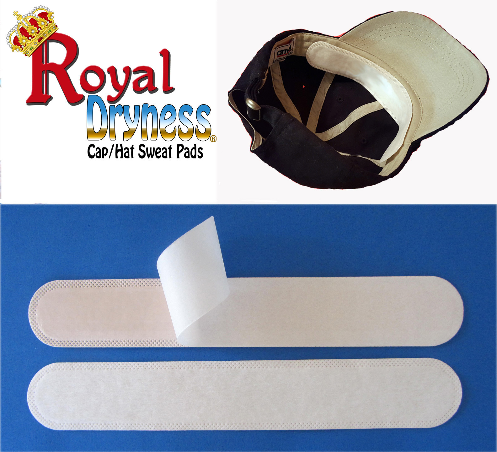 40 Royal Dryness Disposable Hat / Cap Sweat Pads, protect your cap from stain *