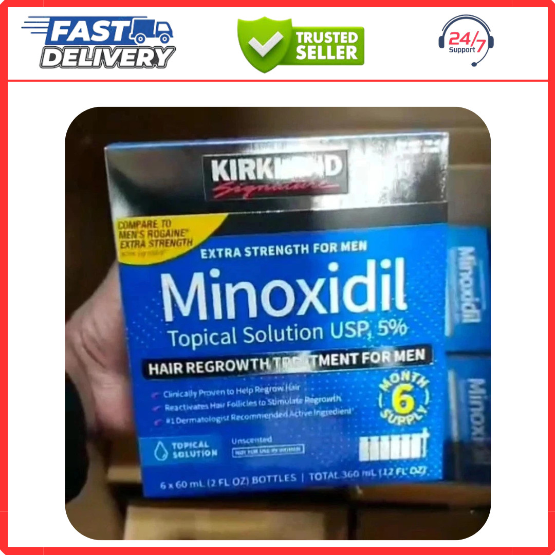 6 Month KIRKLAND MINOXIDIL 5% topical solution Hair Regrowth Exp 04/2027 SEALED