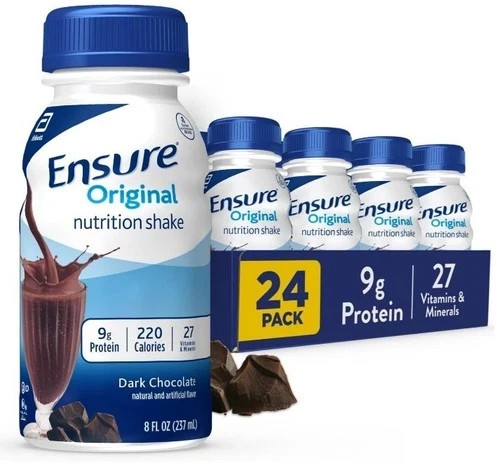 Ensure Original Shake Dark Chocolate Meal Replacement 8 Oz 24 Count Exp 8/2026