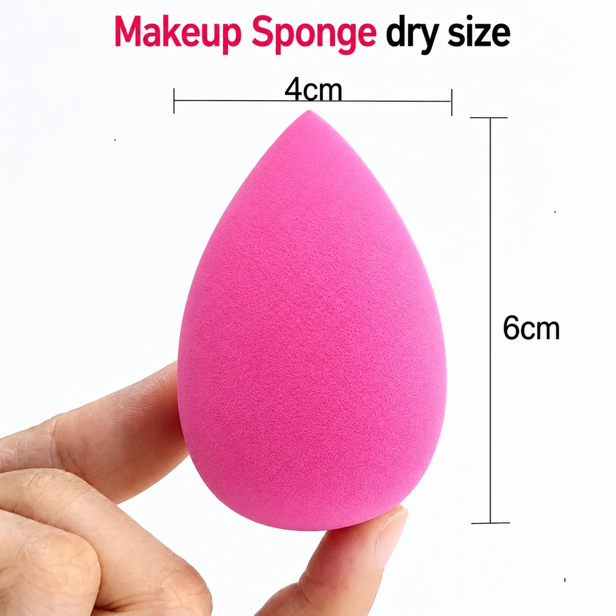 Makeup Sponge Latex-Free Wet & Dry Dual-Use Soft 1 Count (Pack of 1), pink