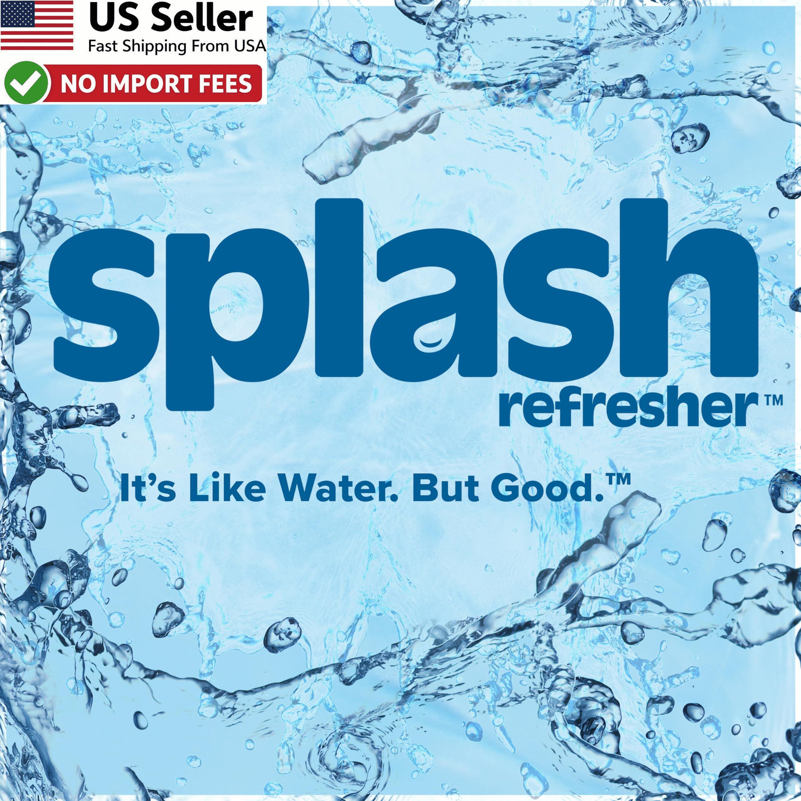Splash Blast Refresher Lemon Flavored Water 16.9 Fl Oz Pack of 12 New FROM USA