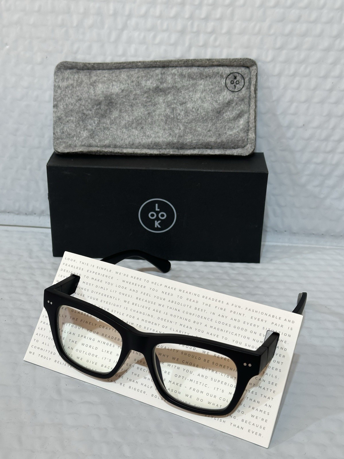 Look Optic Cosmo LK70 Readers Unisex Black Reading Glasses +2.00 – Brand New
