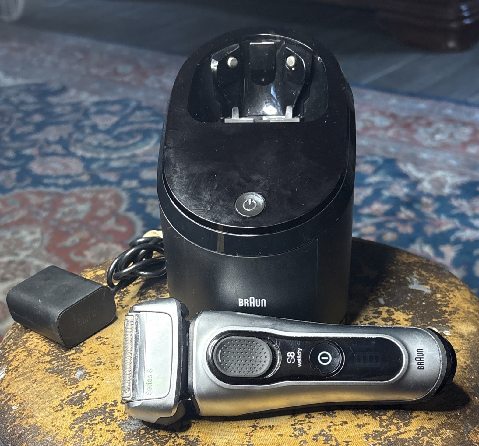 Braun Series 8 S8 Wet & Dry Cordless Shaver w/Charging Dock Base & Power Adapter