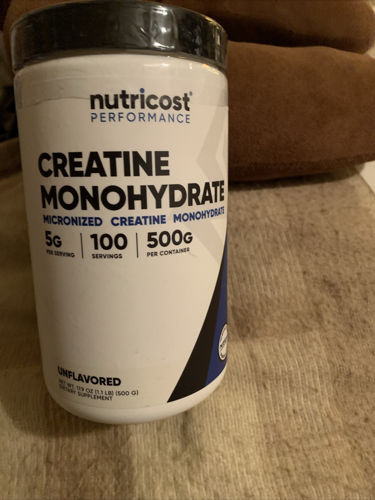 Nutricost Creatine Monohydrate – Unflavored – 500g Powder 100 Serving Exp 1/2028