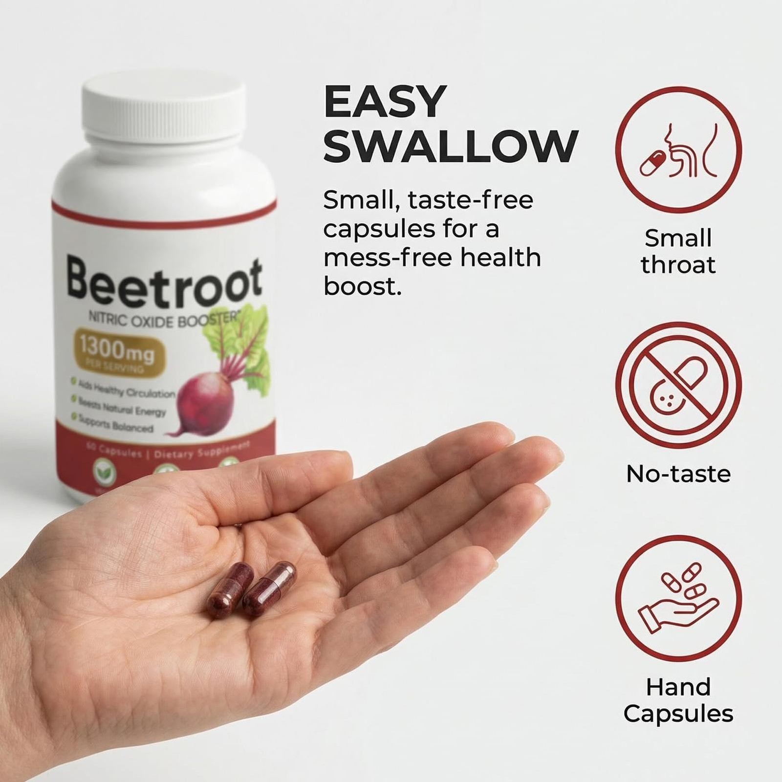 1300mg, Lemeli Beetroot – New Lemeli Beet Root Supplement 60 Capsules